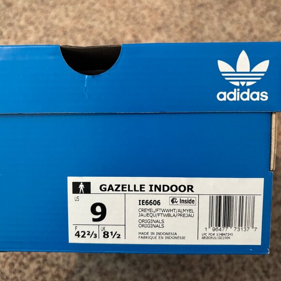 NEW - Original Box Adidas Gazelle Indoor Crew Yellow/Gold - Never worn! M9/W10.5 - Picture 9 of 9